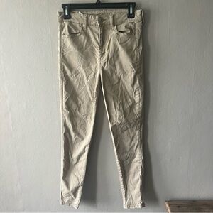 American Eagle Khaki Super Hi Rise Jeggings Size 4 Short